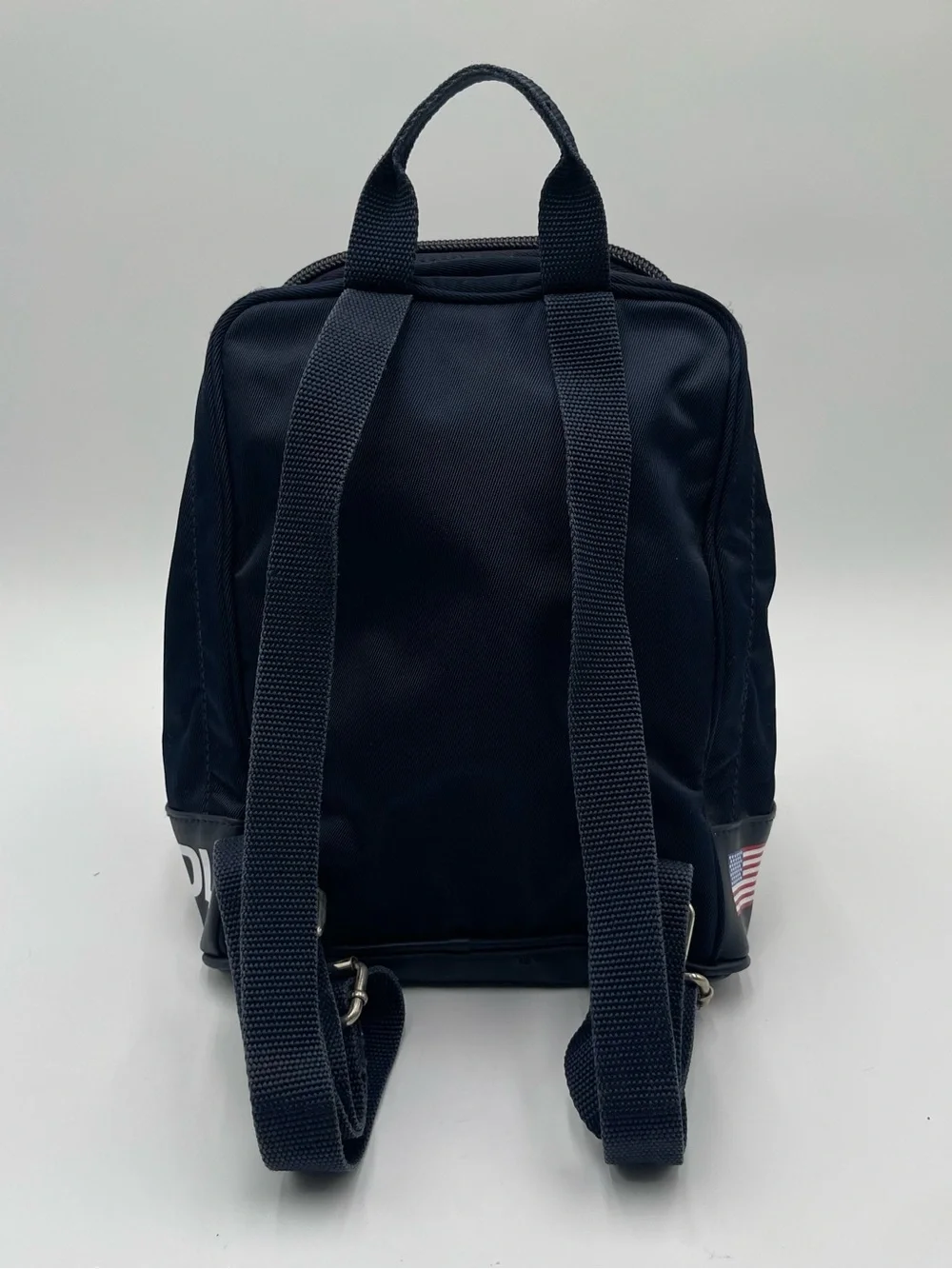Vintage 90s Polo Sport Ralph Lauren Small Mini Backpack Navy Logo Preppy USA